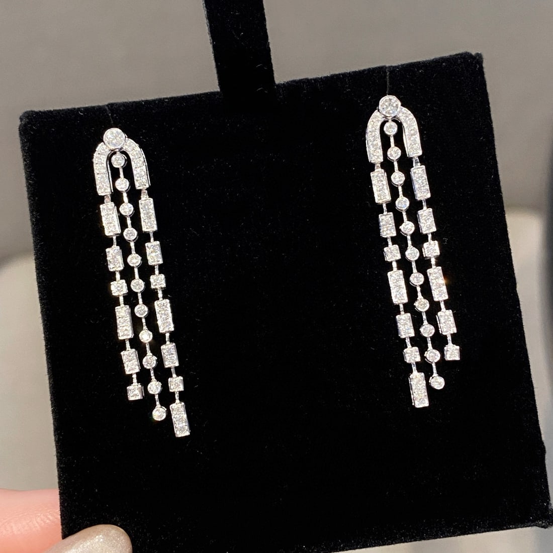 14k Gold 0.62 Ct Natural H Diamond Earrings - 2