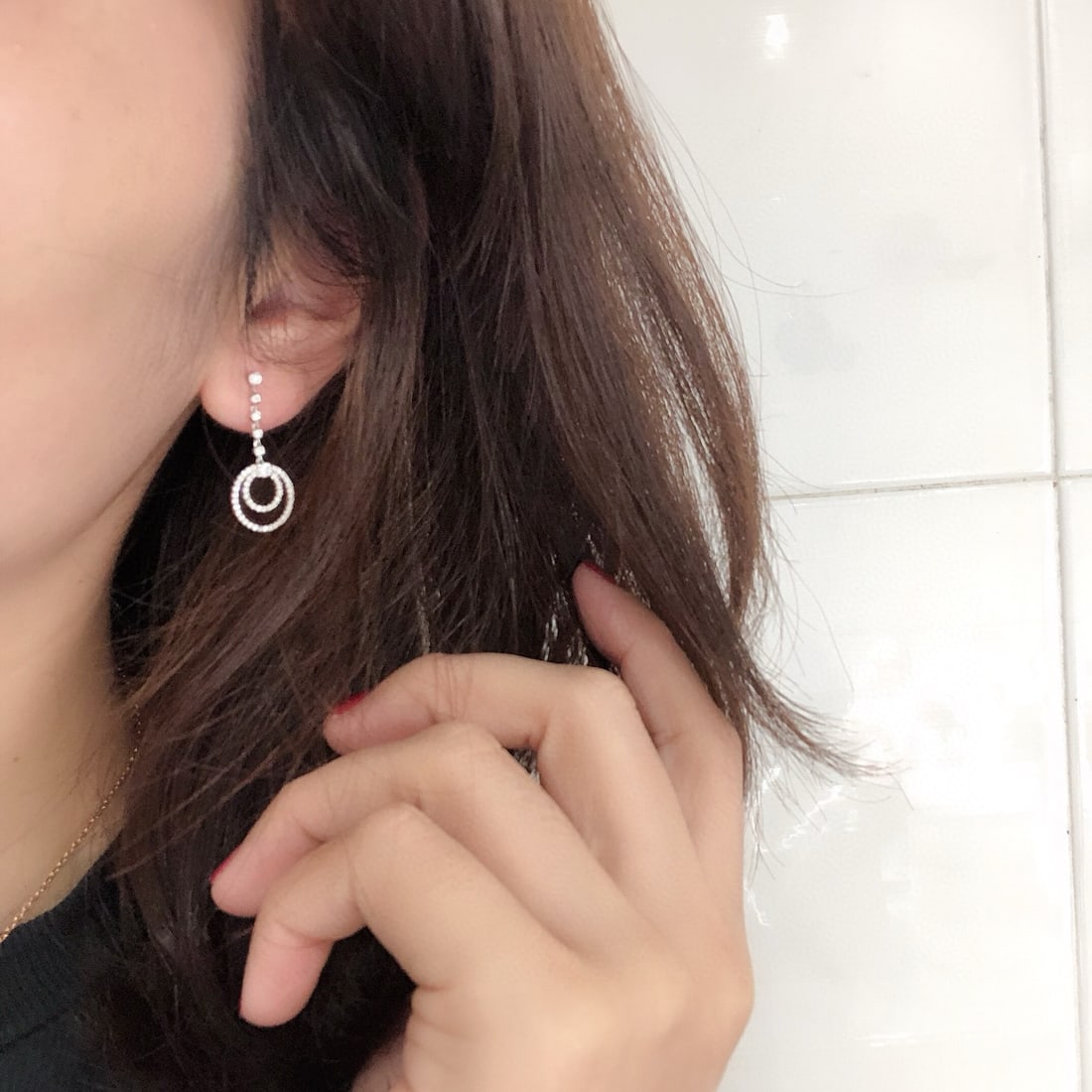 14k Gold 0.68 Ctw Natural H Diamond Earrings - 5