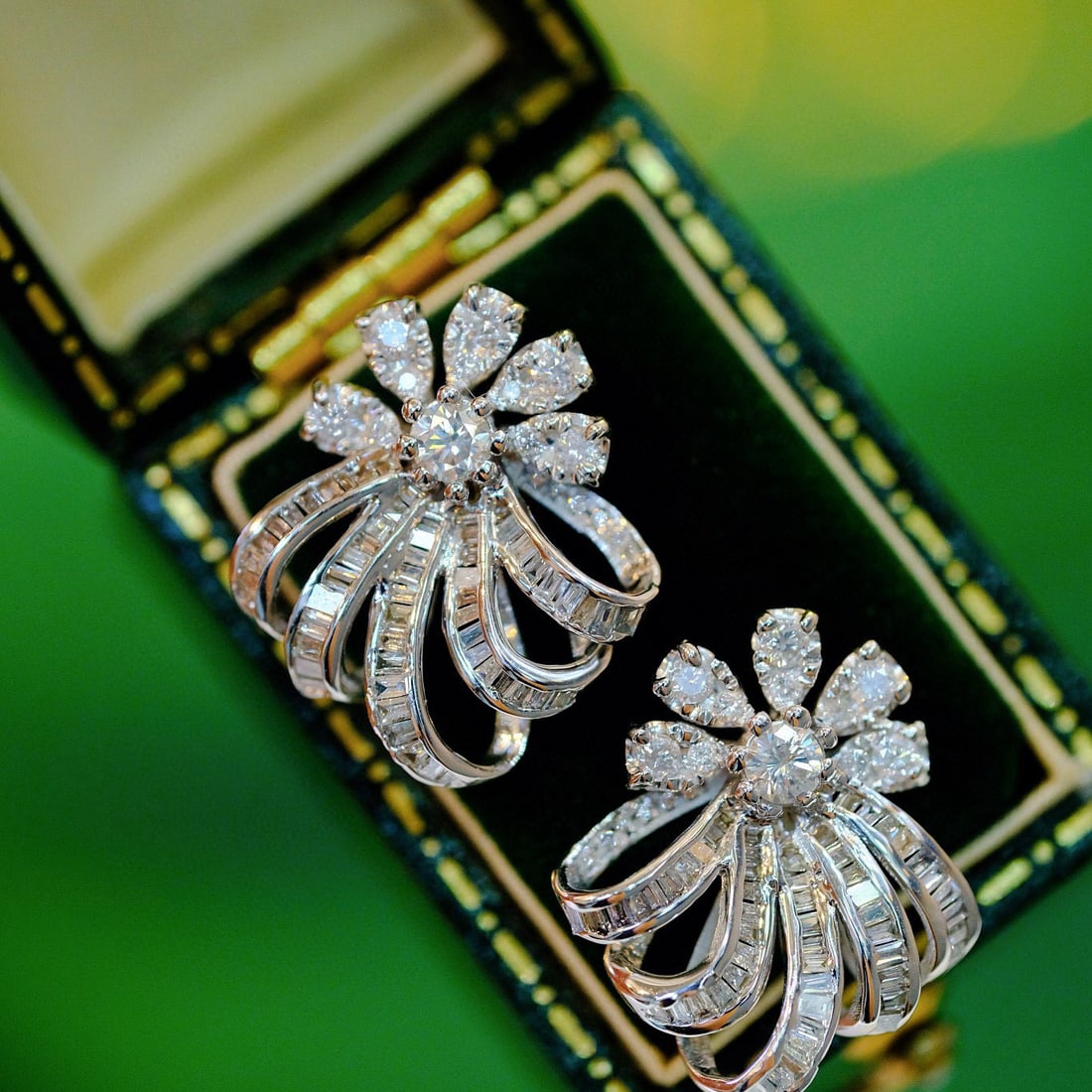 14k Gold 1.2 Ct Natural H Diamond Earrings - 2