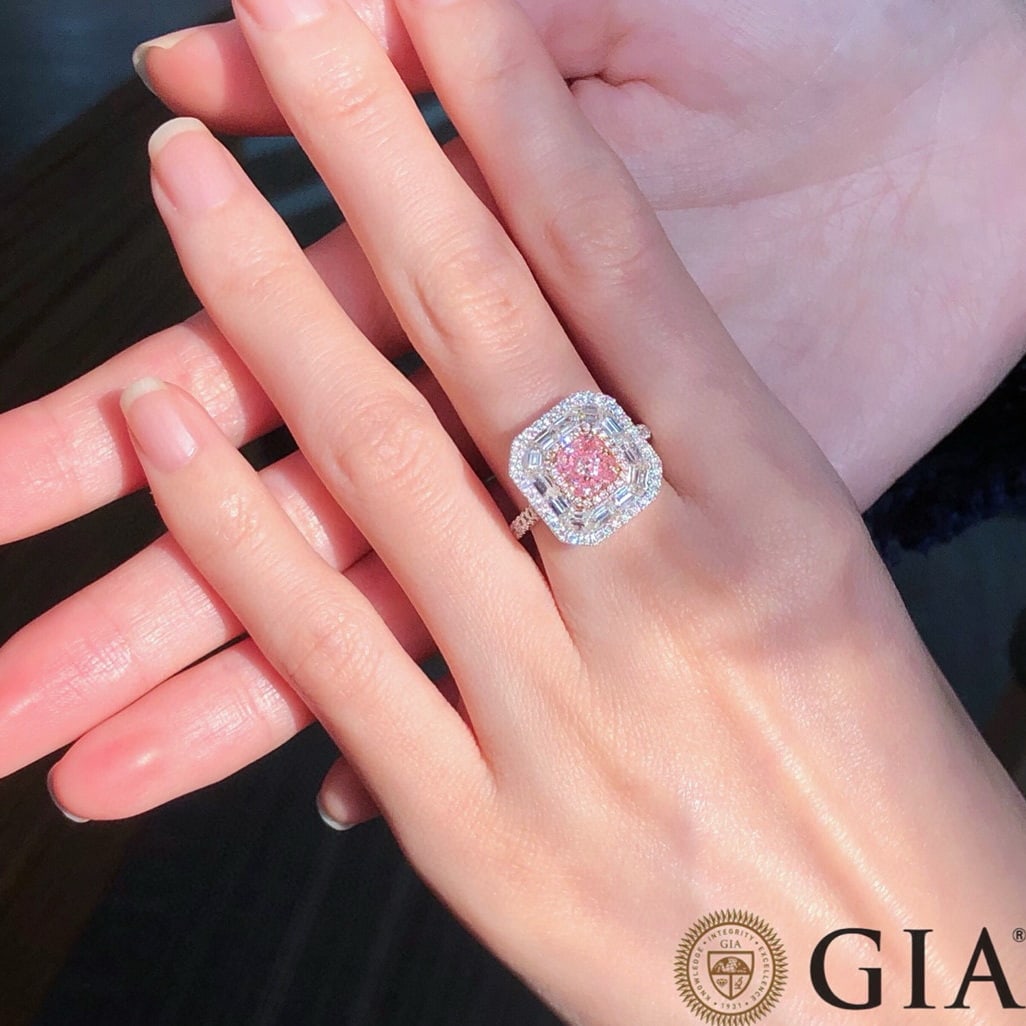 Gia Certified 14k Gold 3.53 Ctw Natural Pink Diamond & Diamond Ring - 5