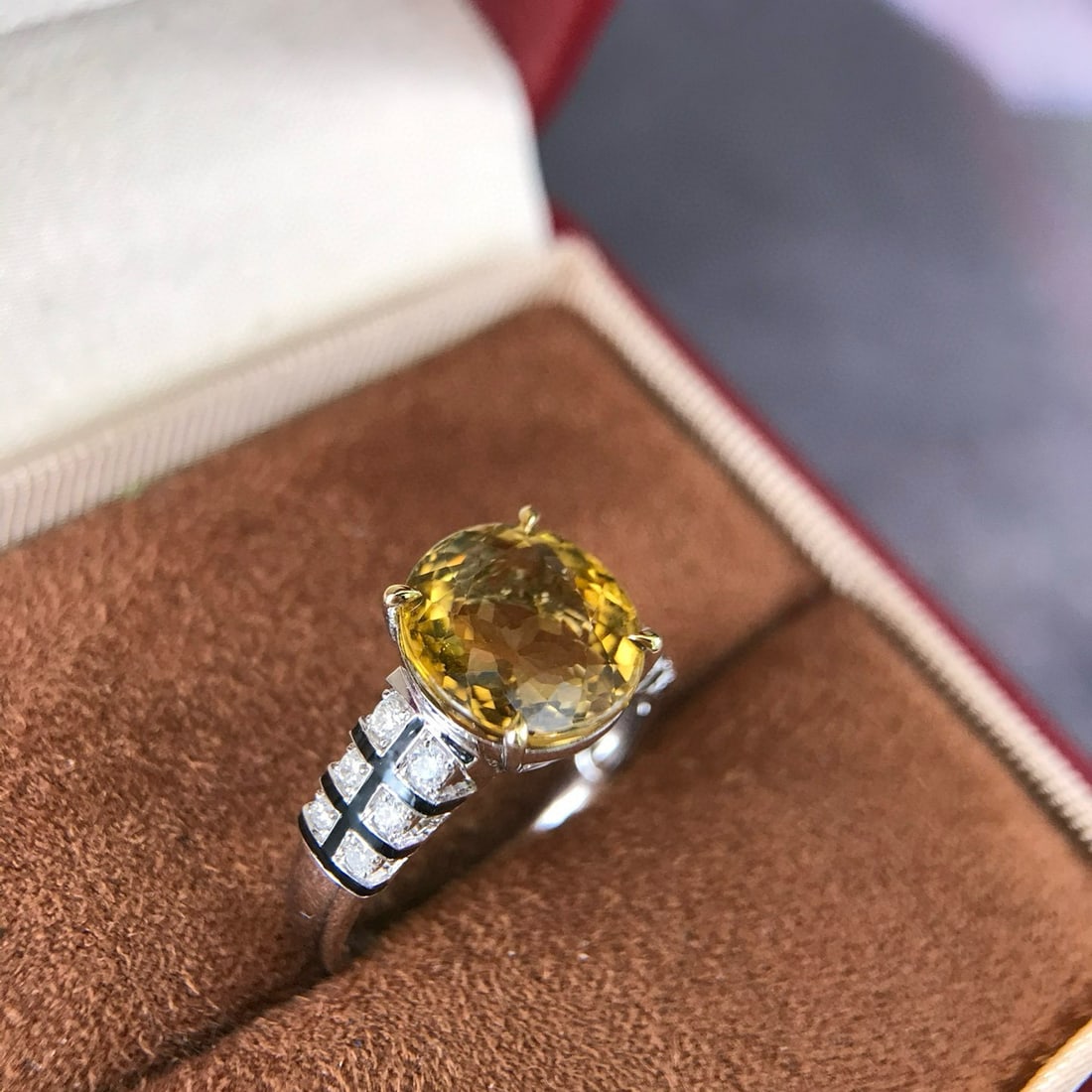 14k Gold 3.57 Ctw Natural Tourmaline & Diamond Ring - 8