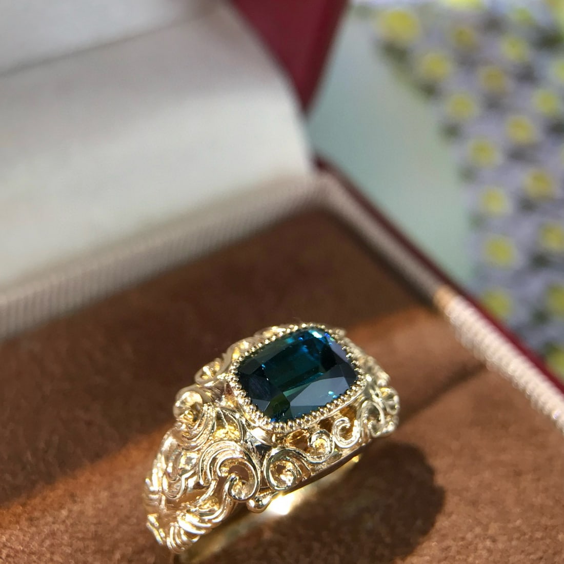 14k Gold 2.01 Ct Natural Tourmaline Ring - 7