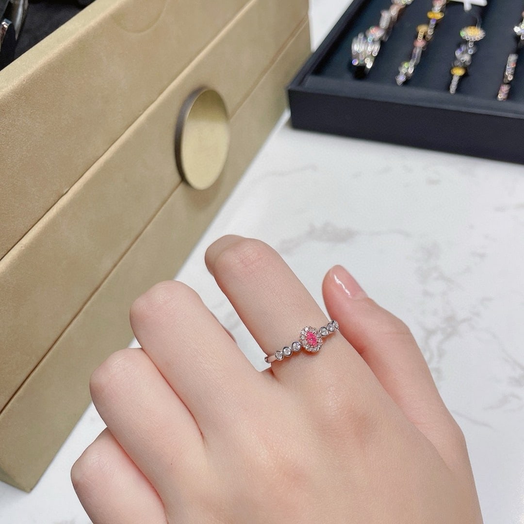 14k Gold 0.28 Ctw Natural Pink Diamond & Diamond Ring - 2