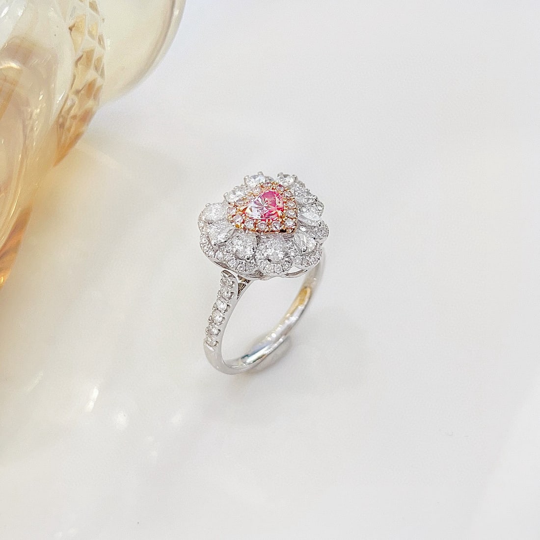 14k Gold 1.27 Ctw Natural Pink Diamond & Diamond Ring/pendant( Without Chain ) - 3