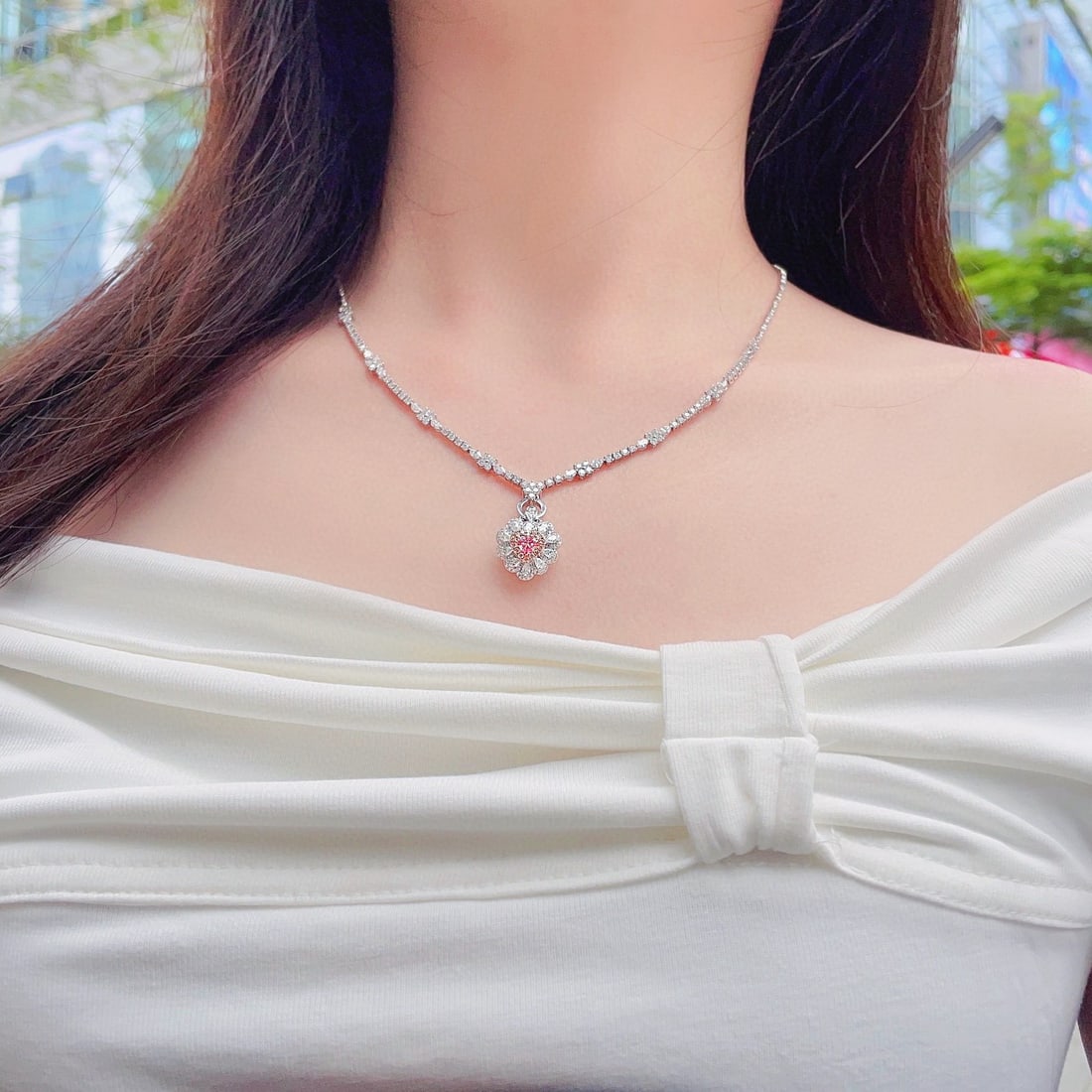 14k Gold 1.27 Ctw Natural Pink Diamond & Diamond Ring/pendant( Without Chain ) - 5