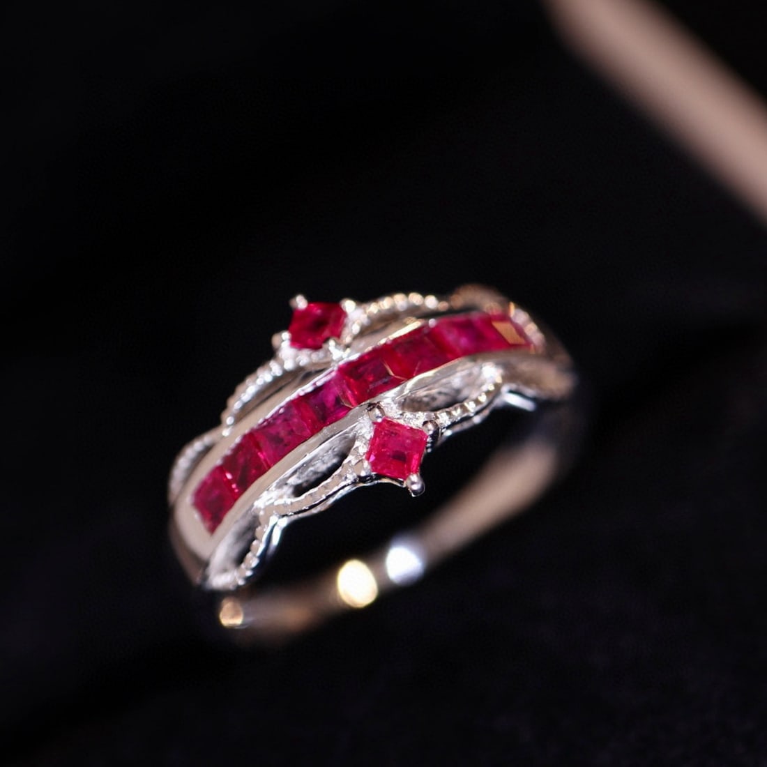 14k Gold 0.61 Ct Natural Ruby Ring - 2