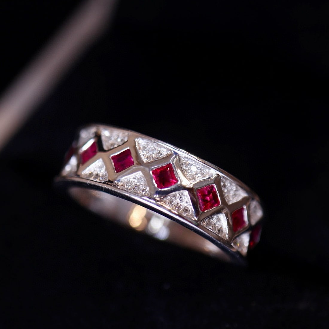 14k Gold 0.6 Ct Natural Ruby & Diamond Ring - 2