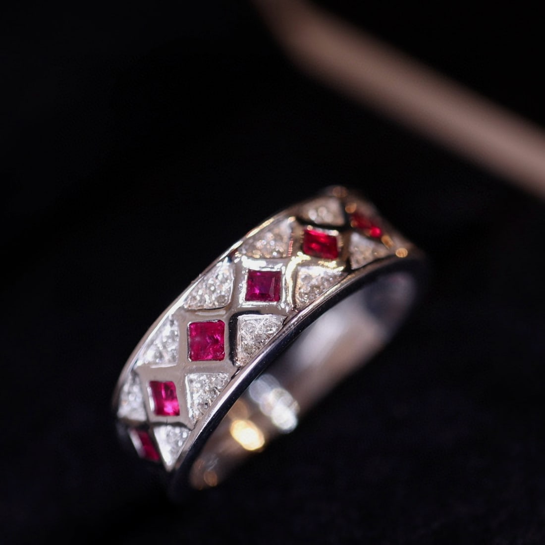 14k Gold 0.6 Ct Natural Ruby & Diamond Ring - 3