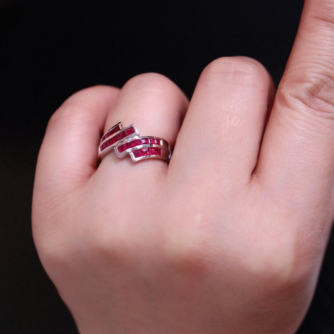 14k Gold 1.12 Ct Natural Ruby Ring - 6