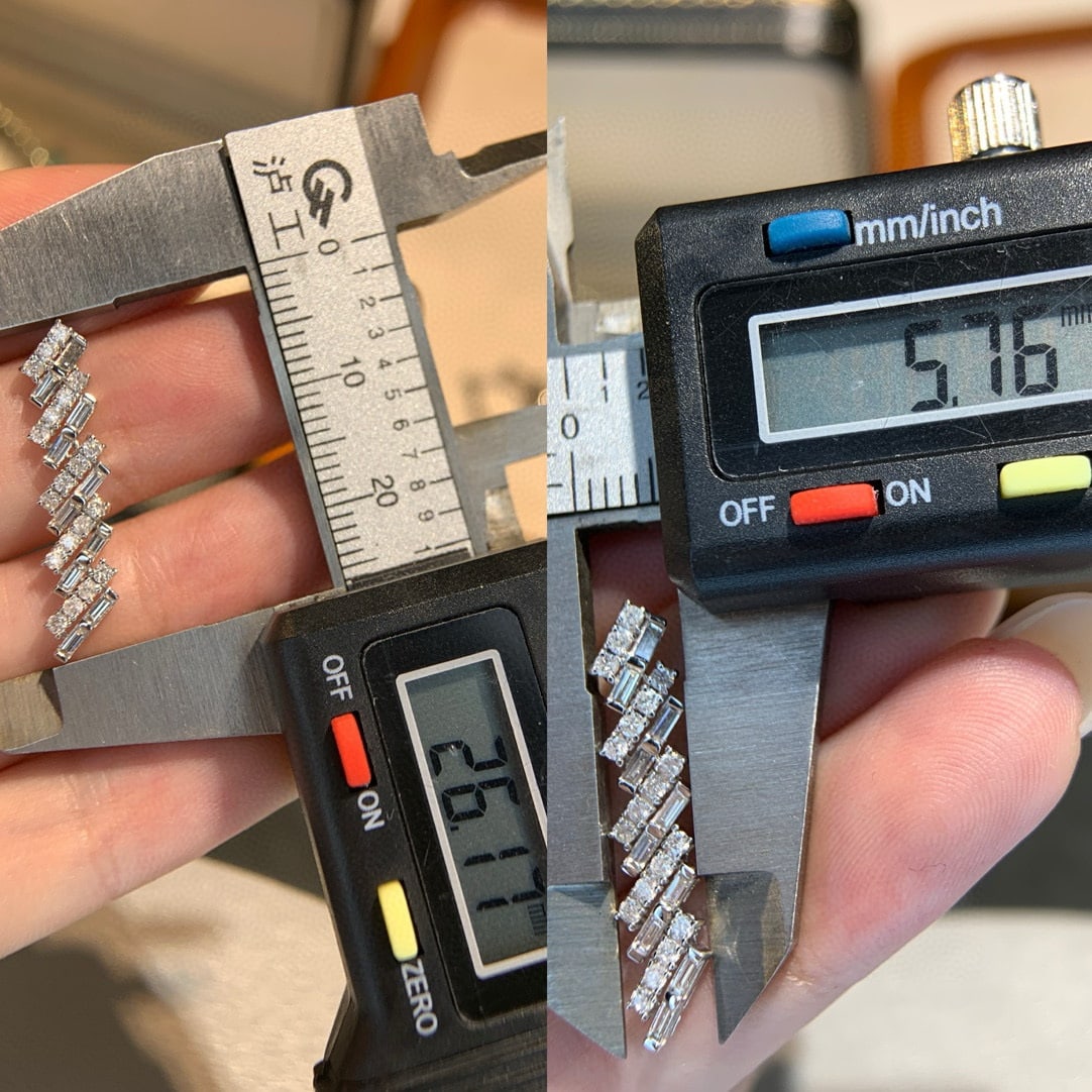 14k Gold 1 Ct Natural H Diamond Earrings - 4