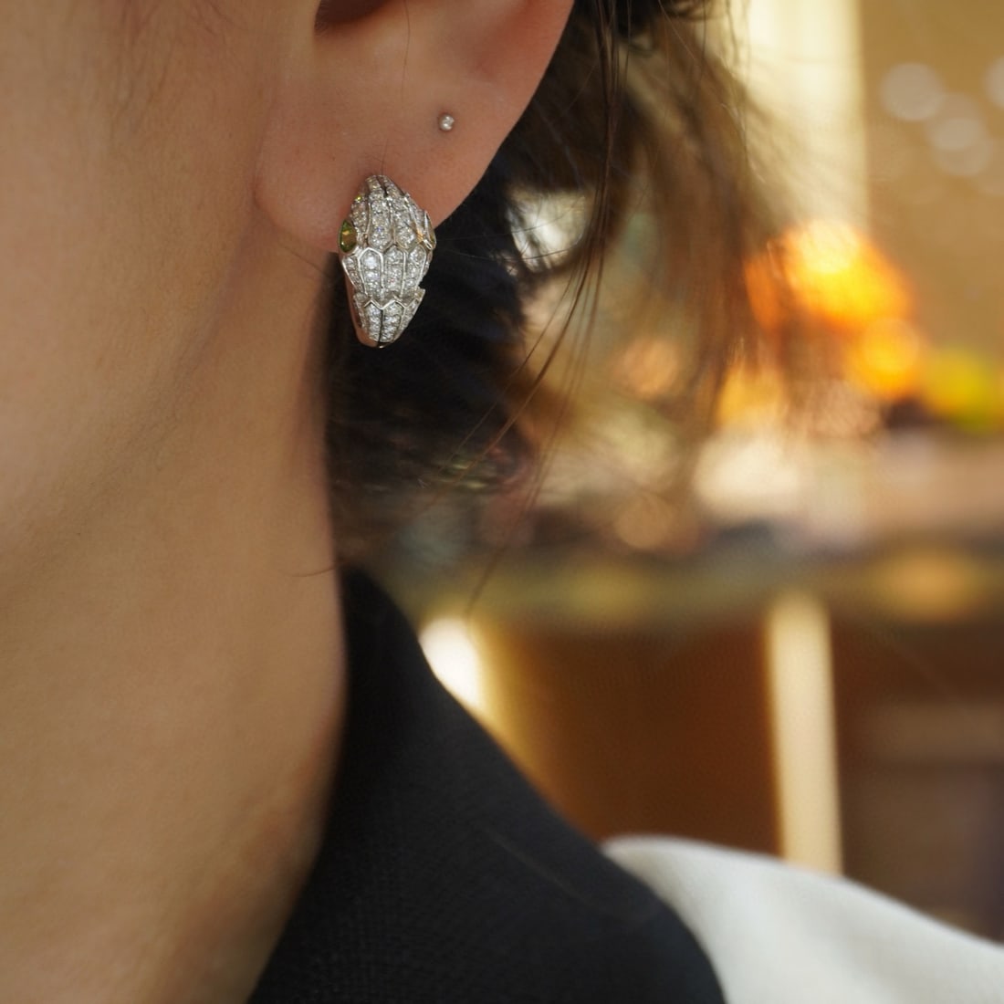 14k Gold 0.96 Ctw Natural H Diamond Earrings - 7