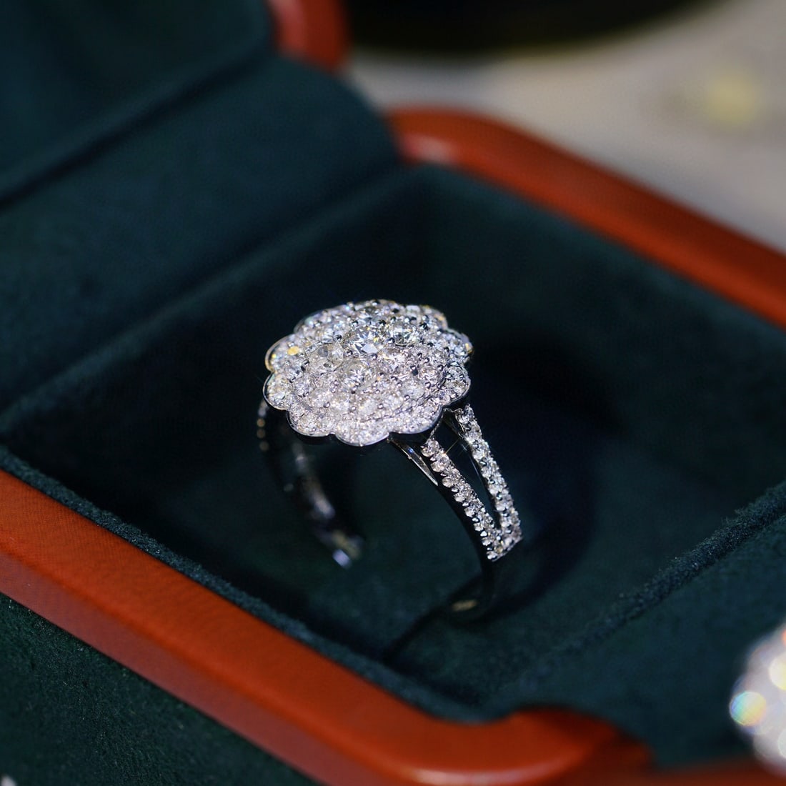 14k Gold 1.32 Ct Natural H Diamond Ring - 7