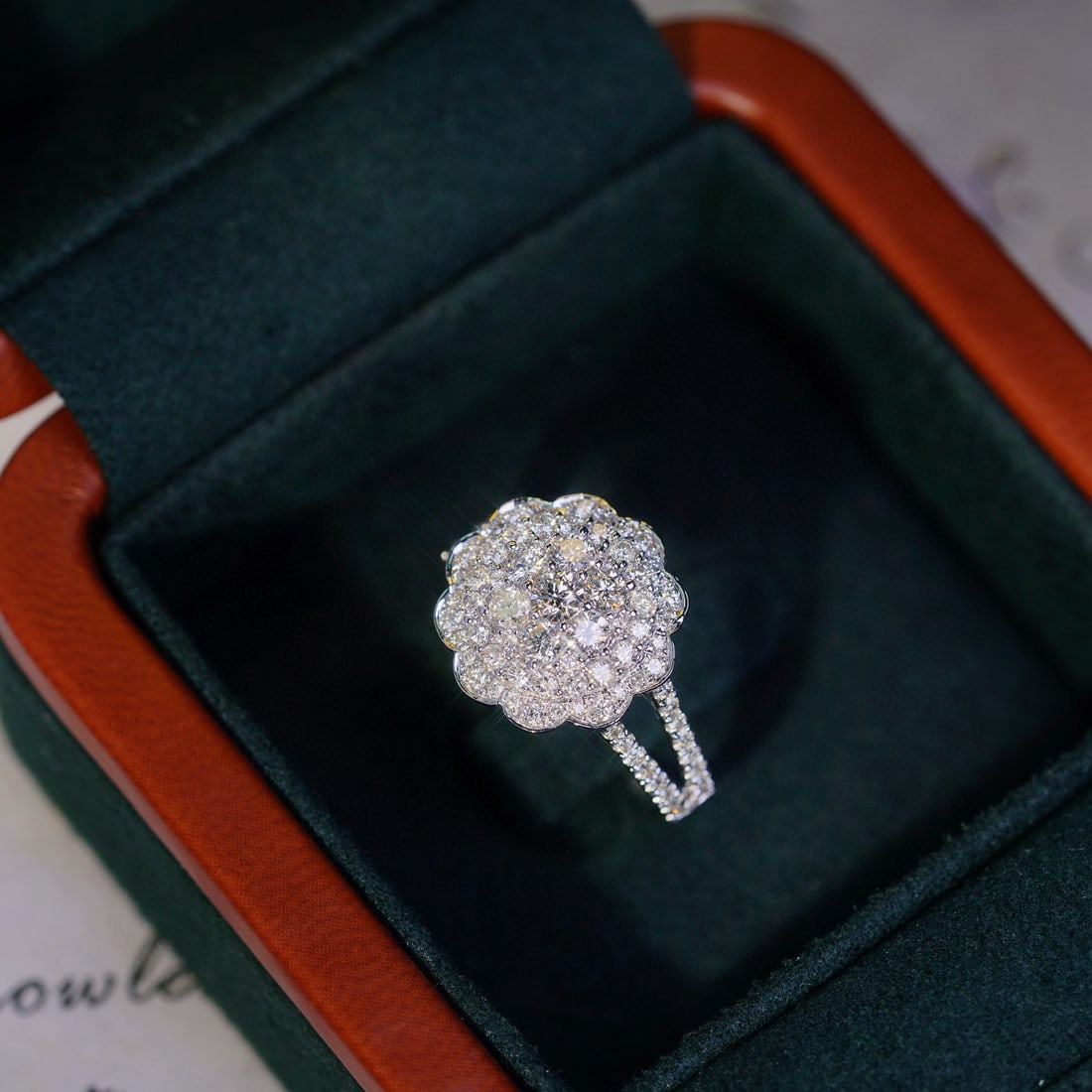 14k Gold 1.32 Ct Natural H Diamond Ring - 8