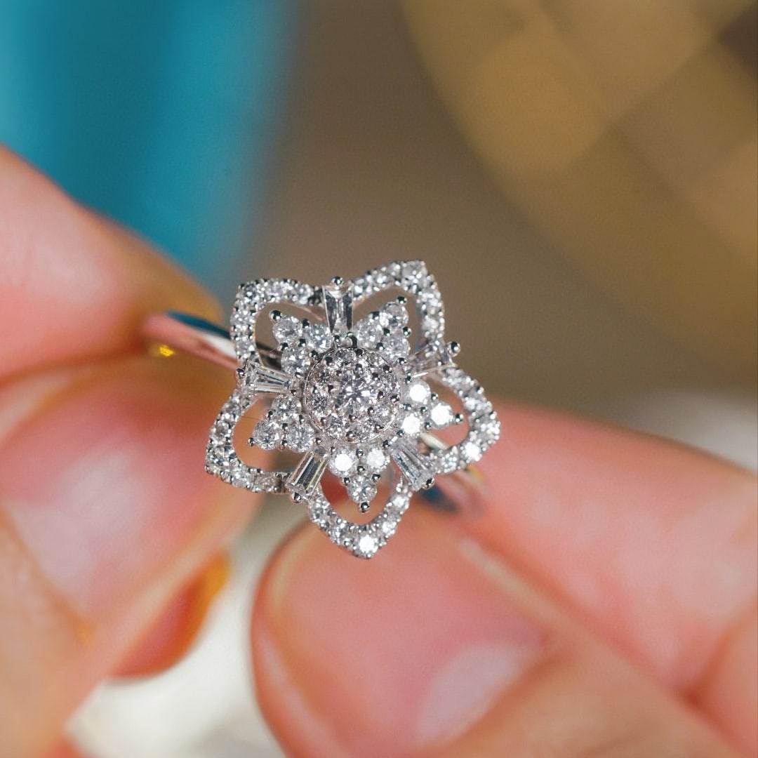 14k Gold 0.60 Ct Natural H Diamond Ring (1 of 10)