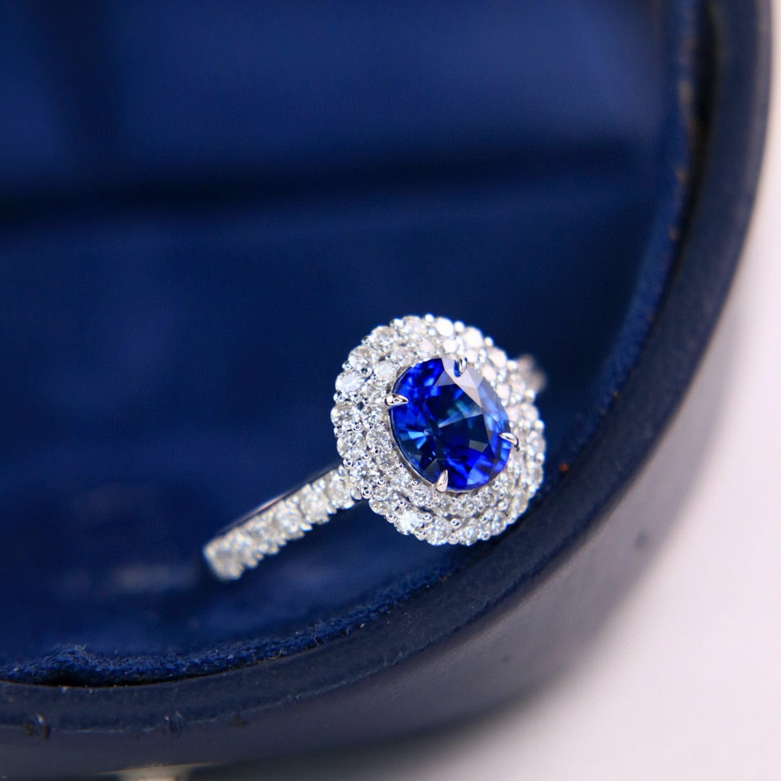 14k Gold 1.62 Ctw Natural Sapphire & Diamond Ring - 2