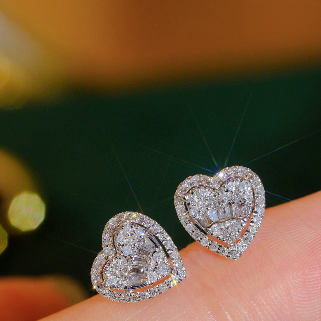 14k Gold 0.5 Ct Natural H Diamond Earrings - 3