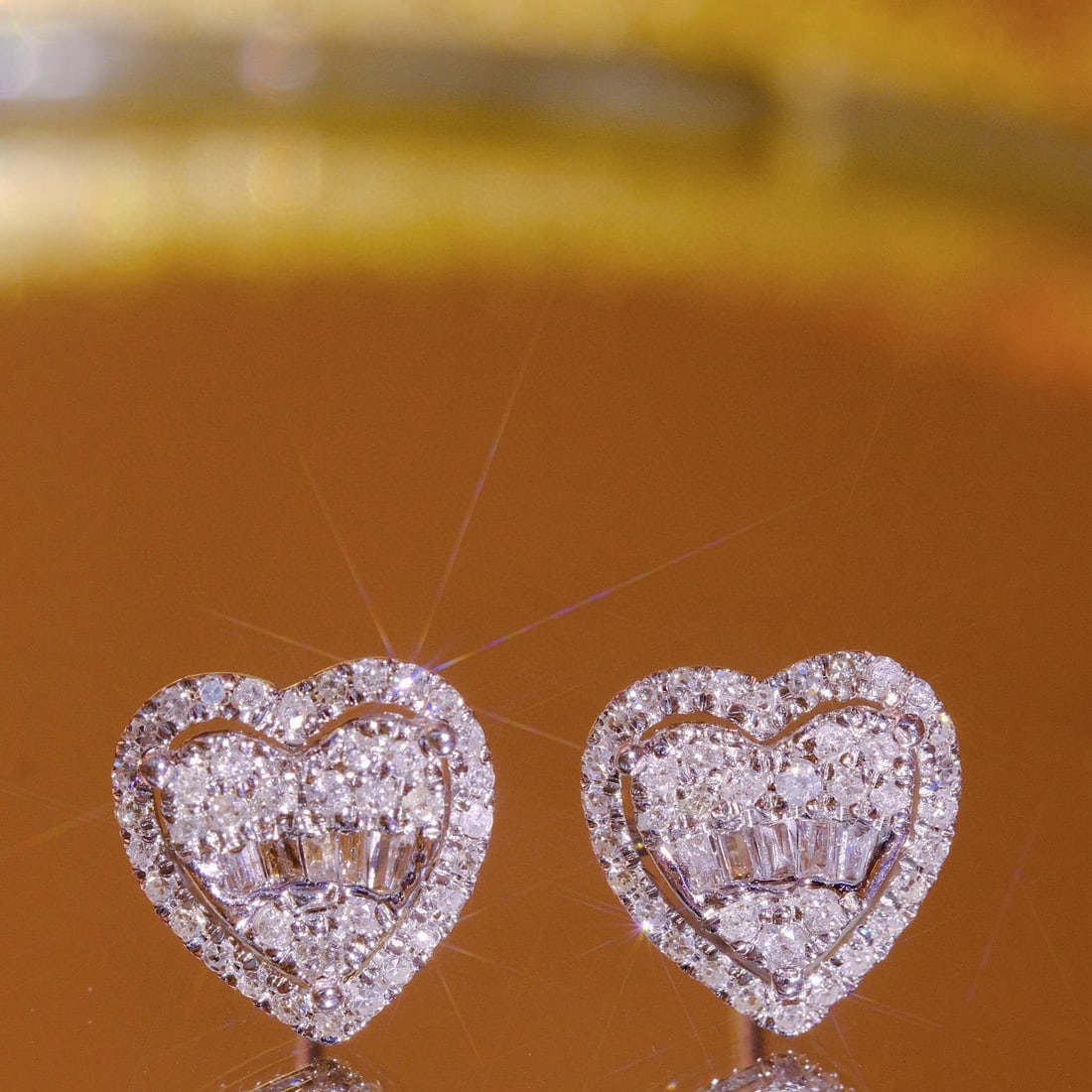 14k Gold 0.5 Ct Natural H Diamond Earrings - 5