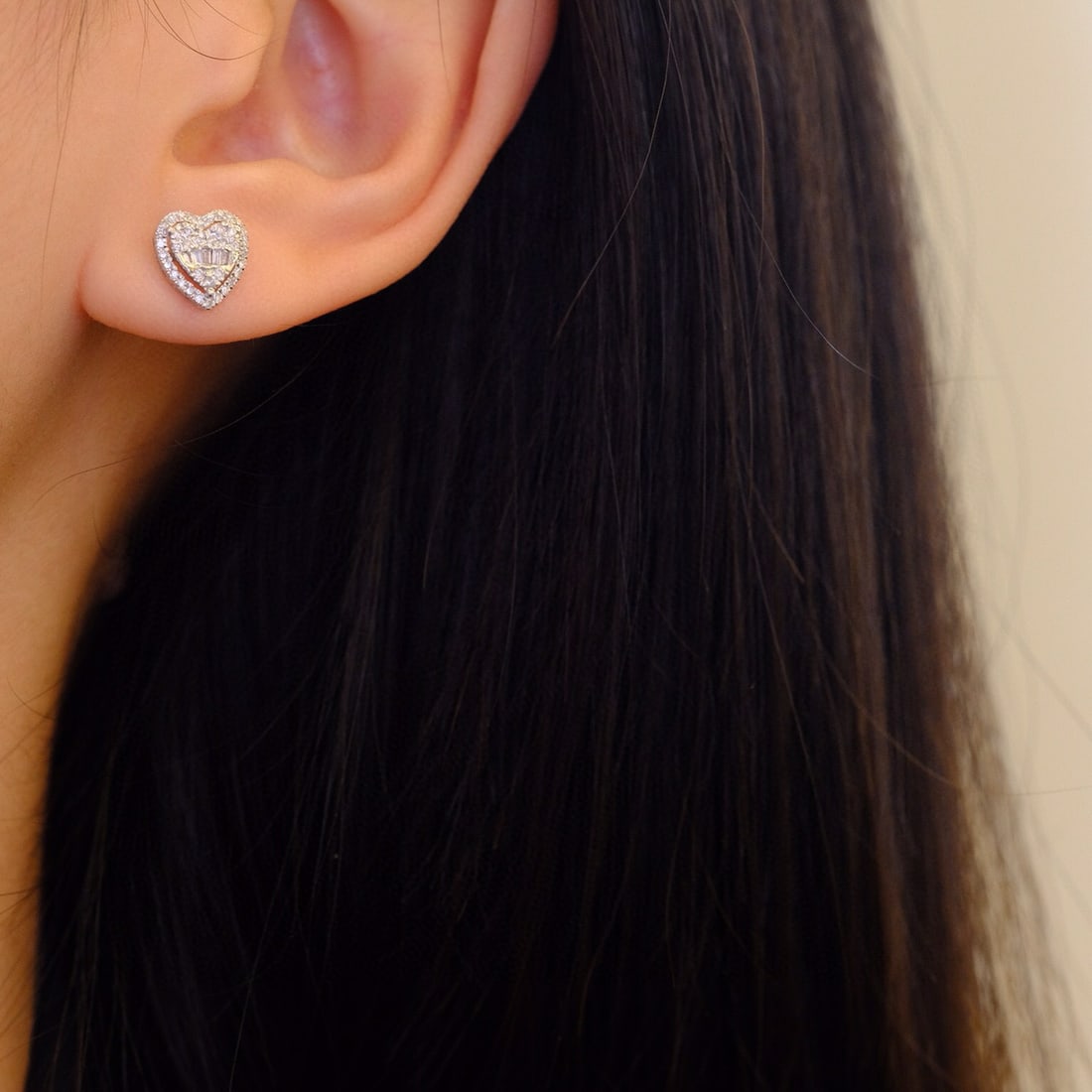 14k Gold 0.5 Ct Natural H Diamond Earrings - 6