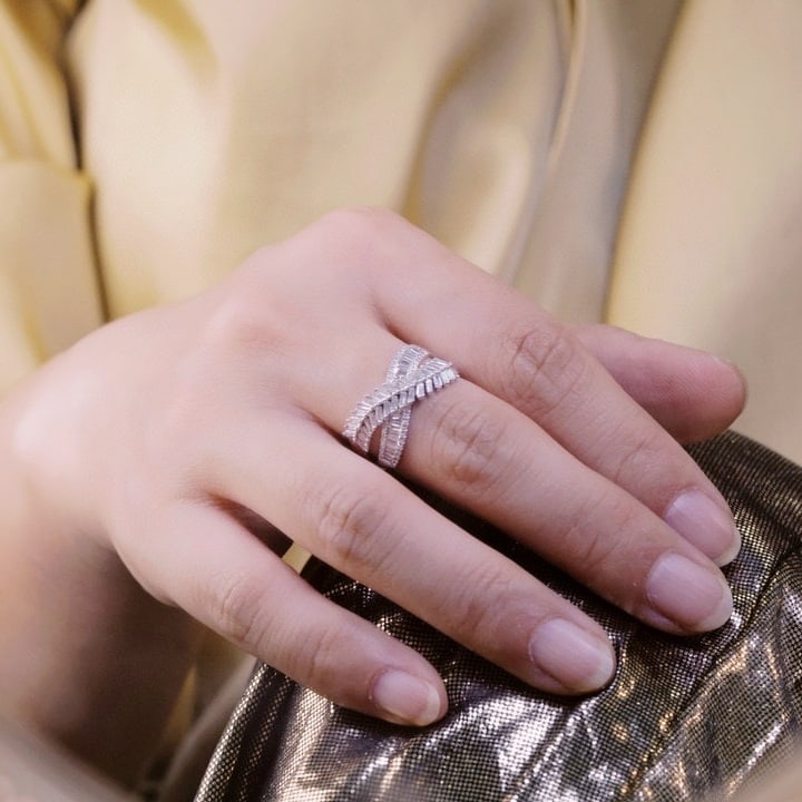 14k Gold 0.7 Ct Natural H Diamond Ring - 6