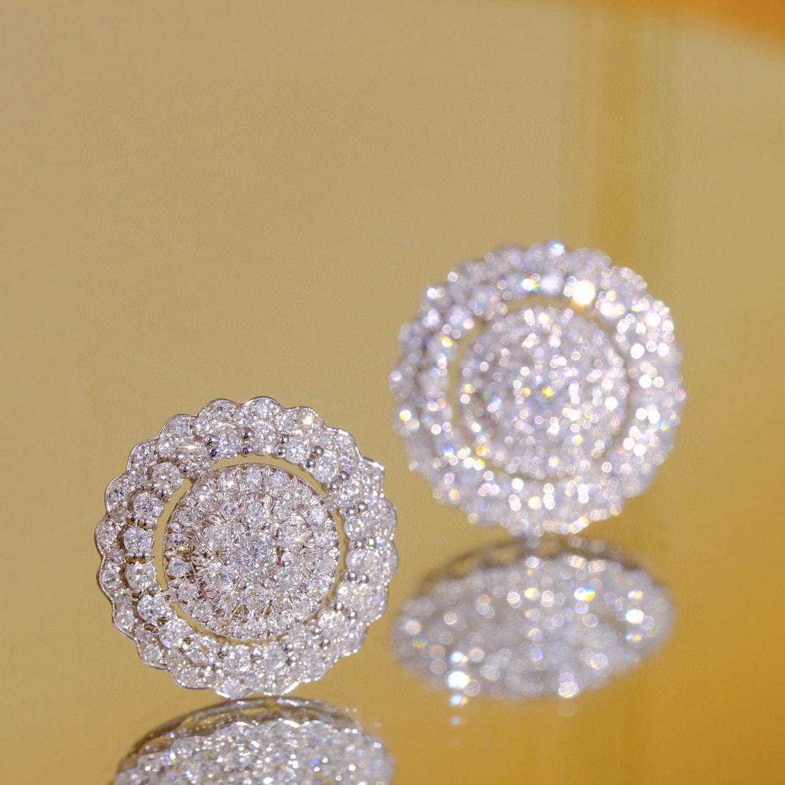 14k Gold 1 Ct Natural H Diamond Earrings - 3