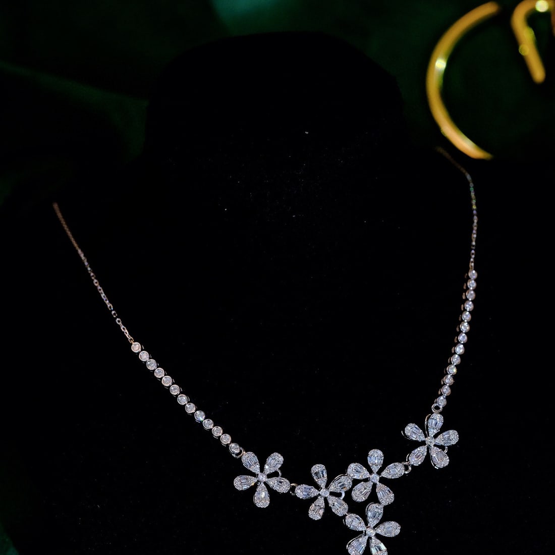 14k Gold 1.35 Ct Natural H Diamond Necklace - 3