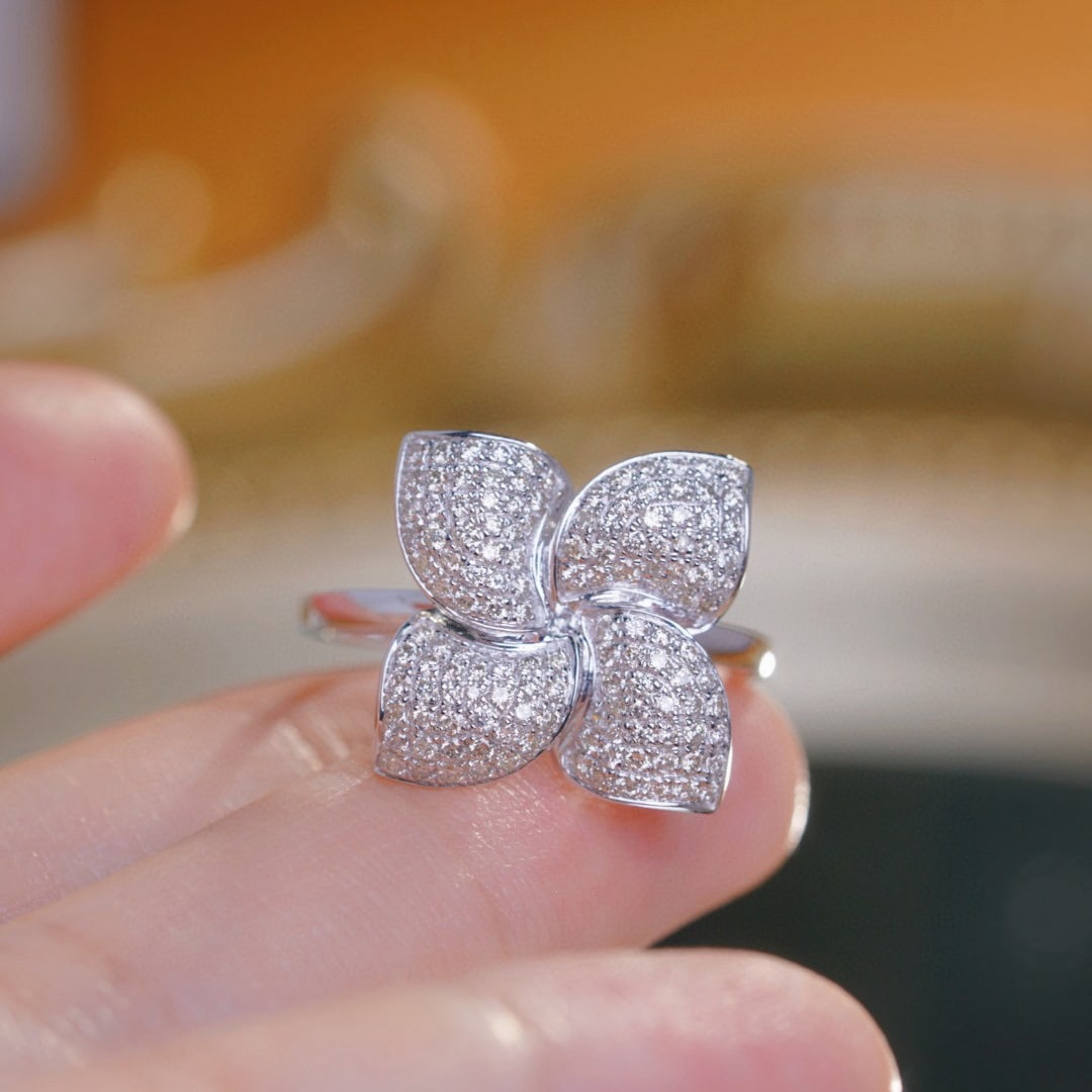 14k Gold 0.60 Ct Natural H Diamond Ring - 3