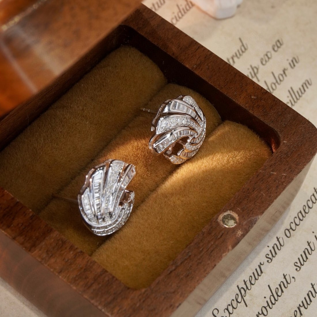 14k Gold 0.66 Ct Natural H Diamond Earrings - 6