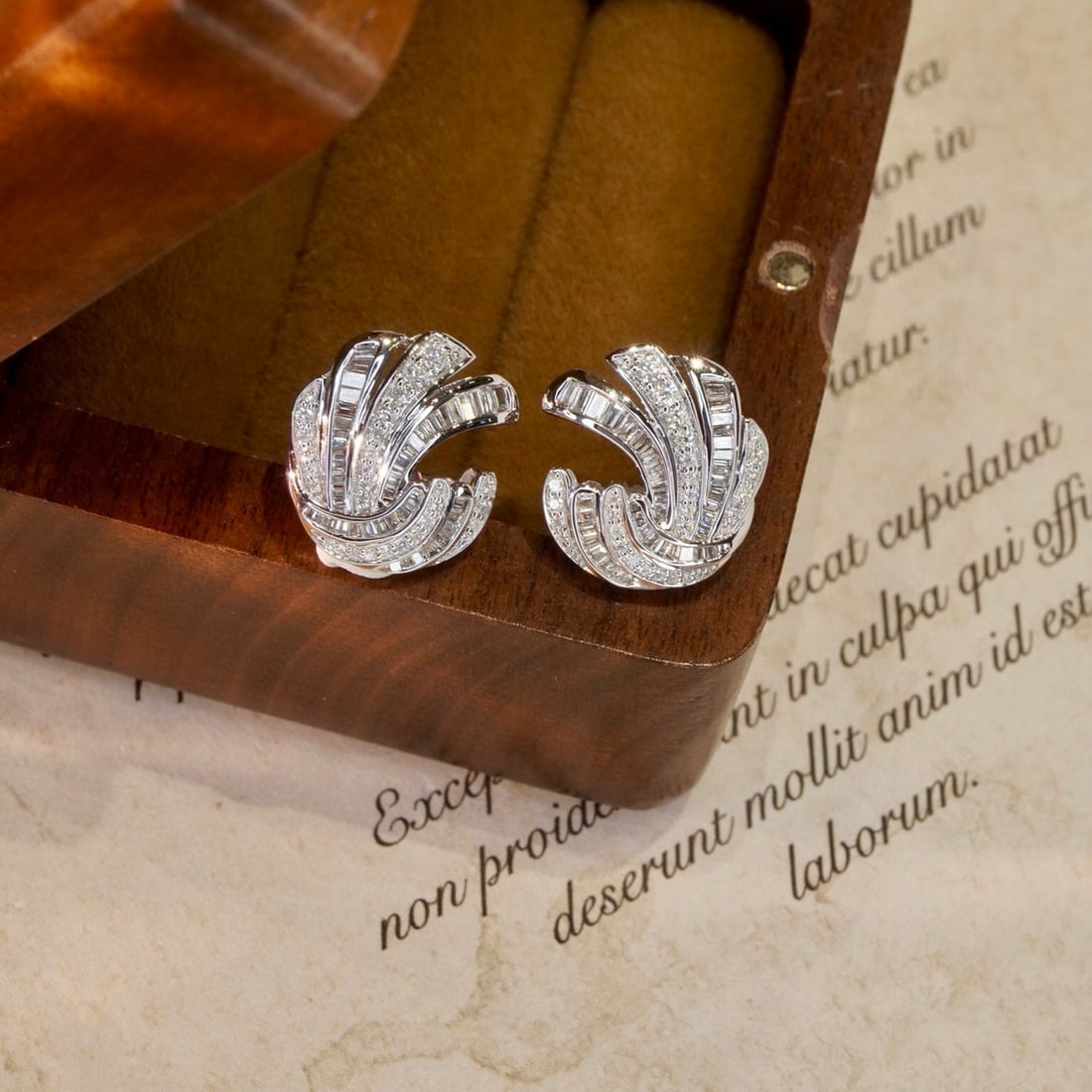 14k Gold 0.66 Ct Natural H Diamond Earrings - 7