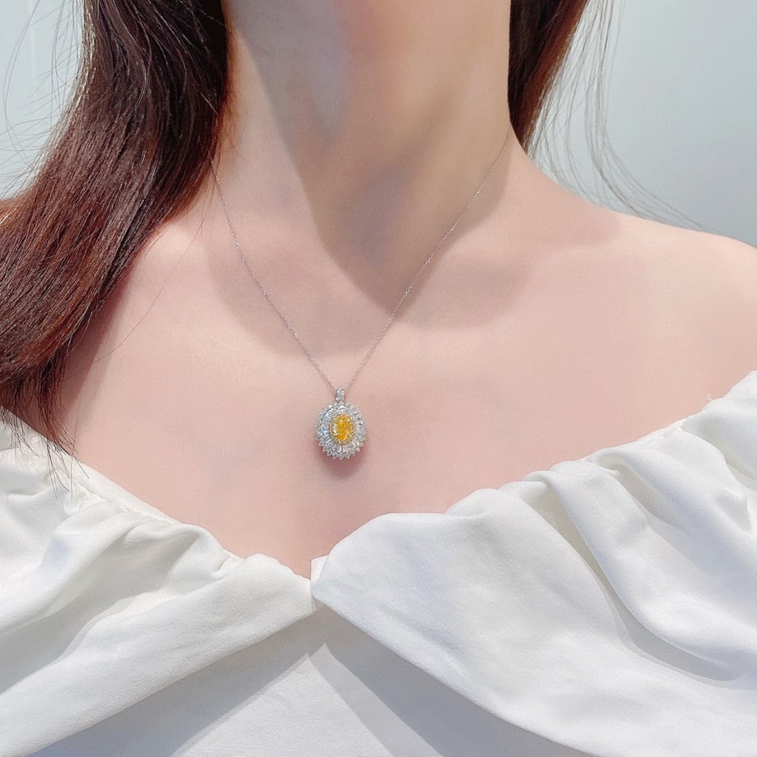 14k Gold 2.56 Ctw Natural Yellow Diamond & Diamond Ring/pendant( Without Chain ) - 5