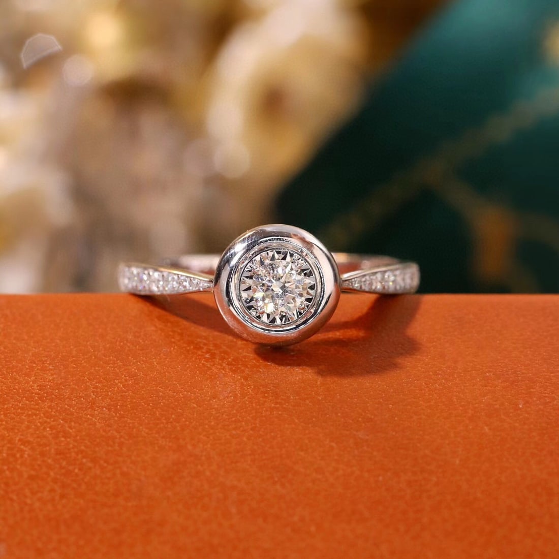 14k Gold 0.28 Ctw Natural H Diamond Ring: Ref:230956355 // gold content:14k gold // ring size:7. 25us // // main gemstone:diamond // shape:round // carat weight:0. 18ct // clarity grade:vs-si // color:h // treatment:natural // cut grade:g