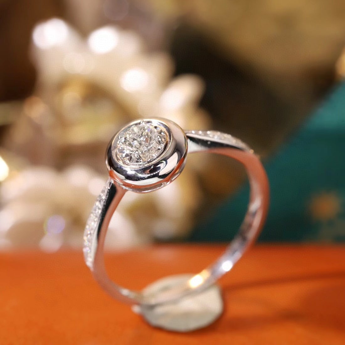 14k Gold 0.28 Ctw Natural H Diamond Ring - 3