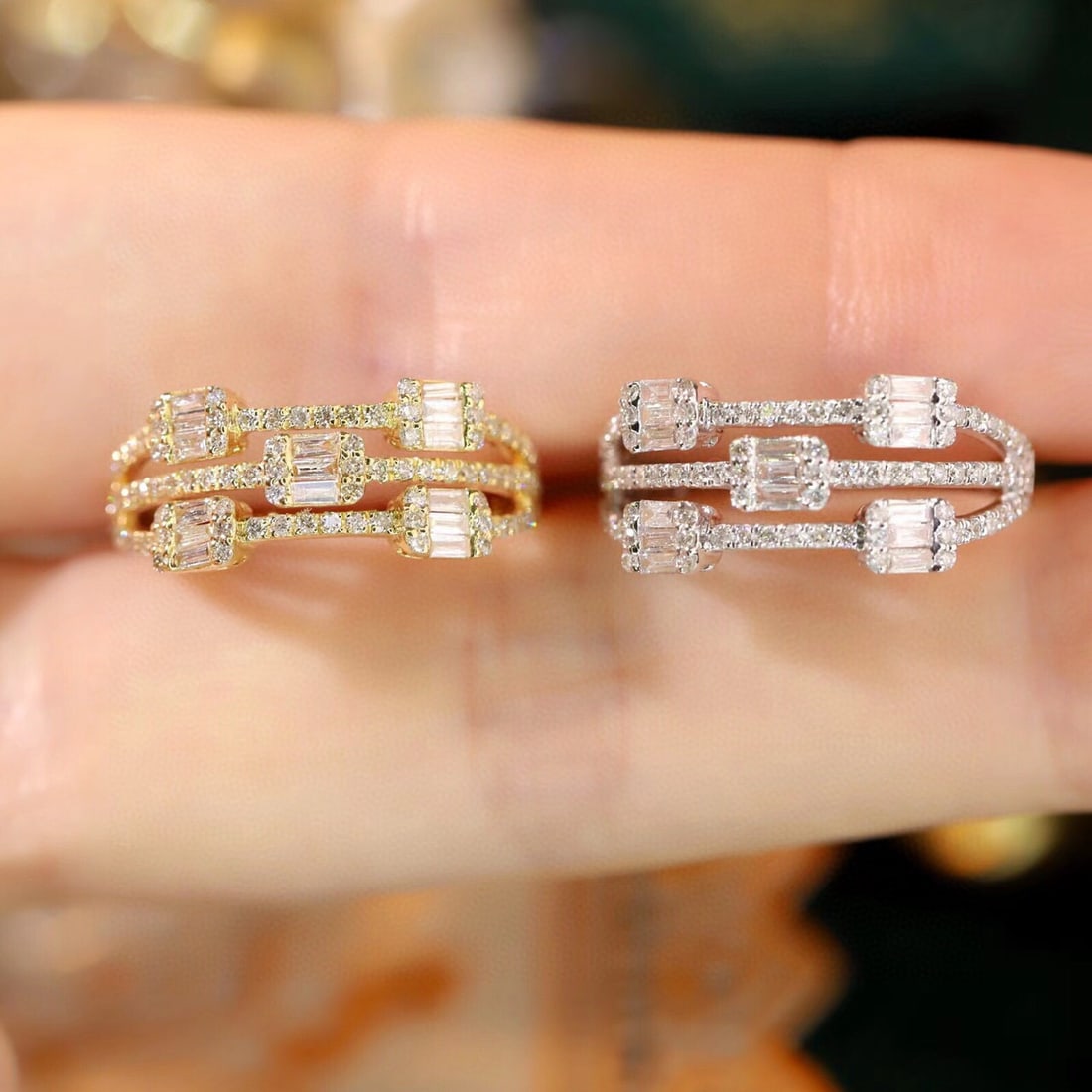 14k Gold 0.5 Ct Natural H Diamond Ring - 4