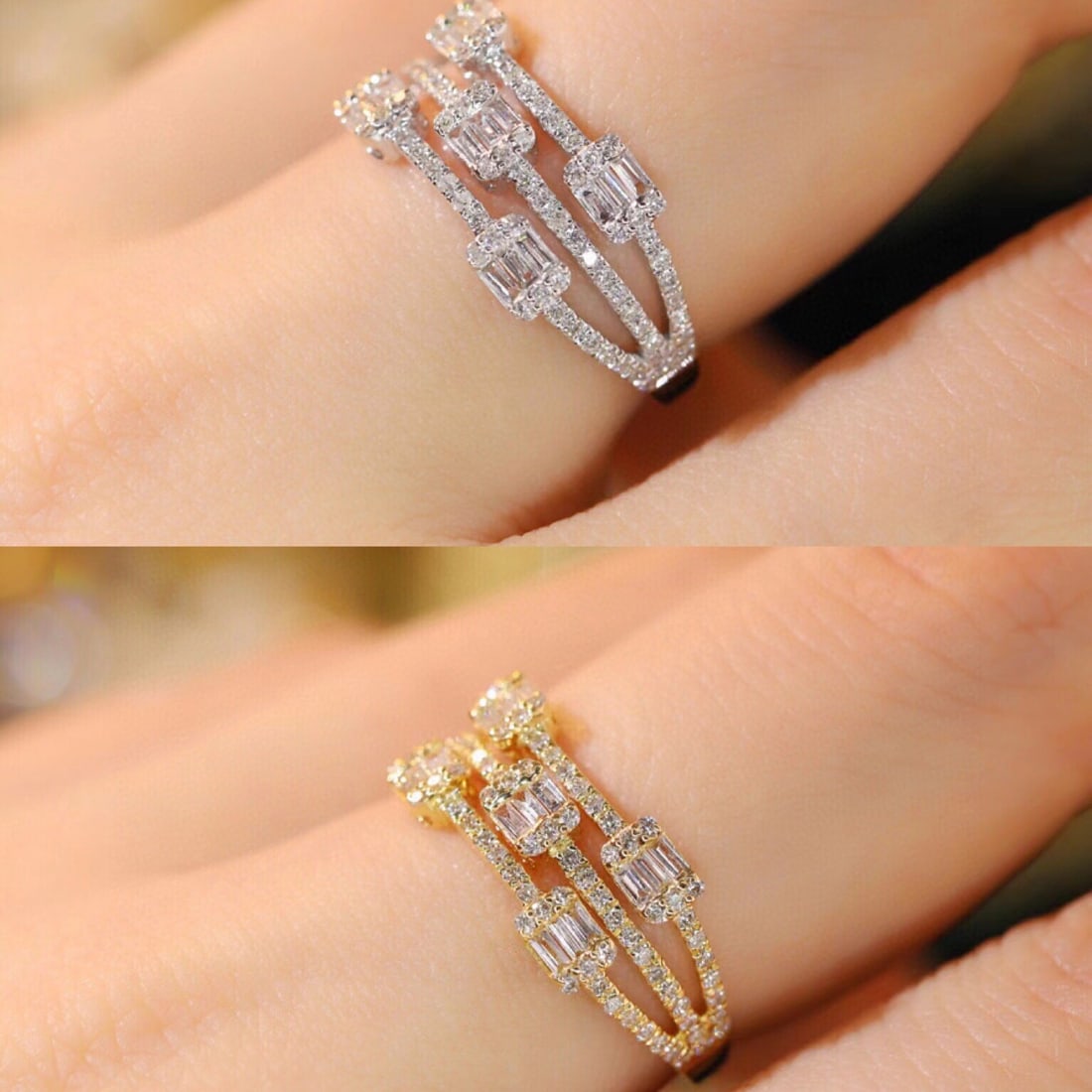 14k Gold 0.5 Ct Natural H Diamond Ring - 5