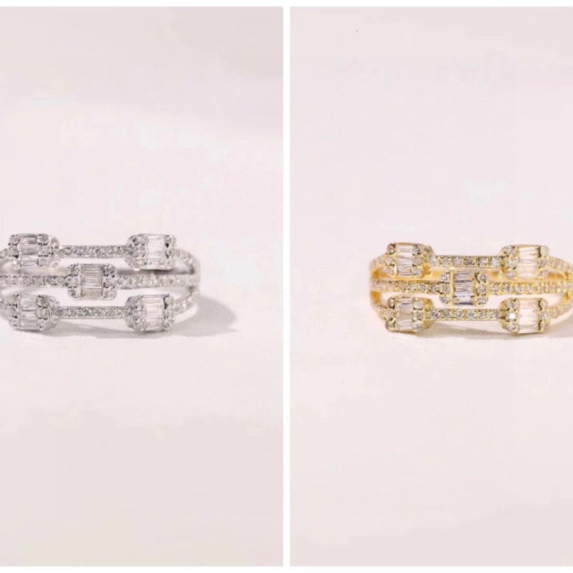 14k Gold 0.5 Ct Natural H Diamond Ring - 7