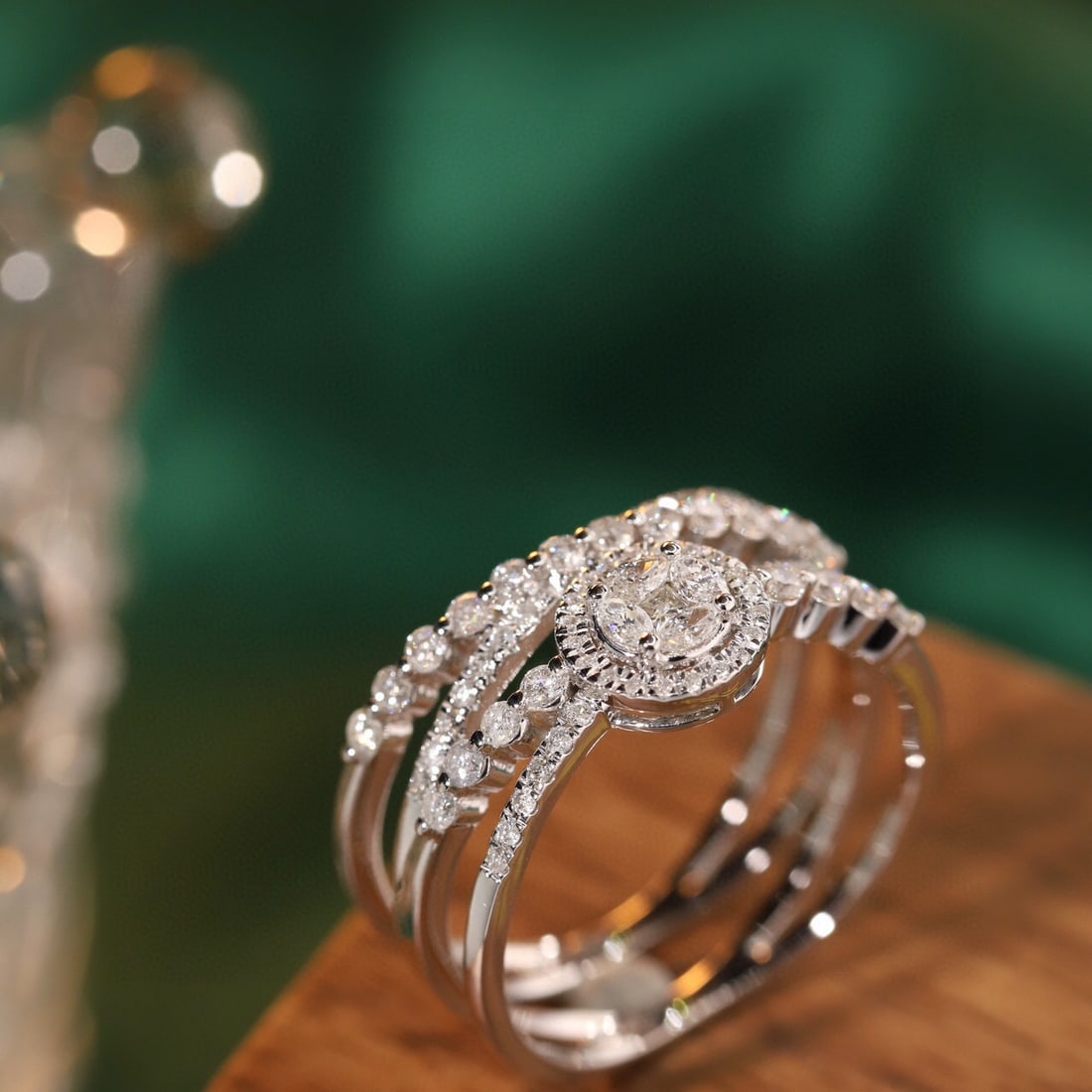 14k Gold 0.75 Ct Natural H Diamond Ring - 2