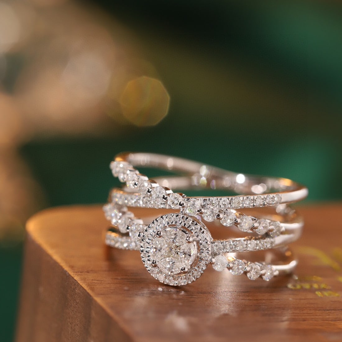 14k Gold 0.75 Ct Natural H Diamond Ring - 3