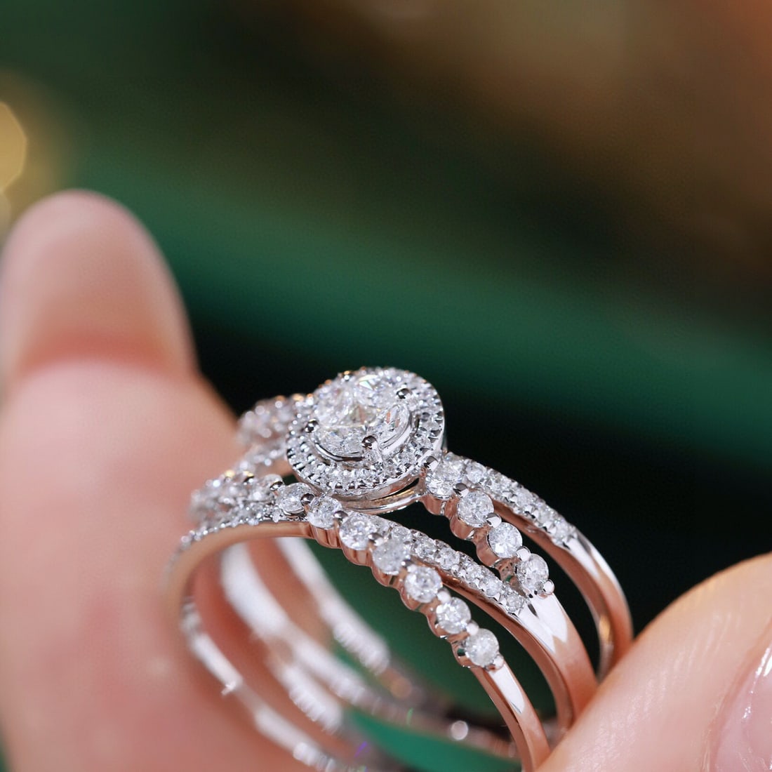 14k Gold 0.75 Ct Natural H Diamond Ring - 6