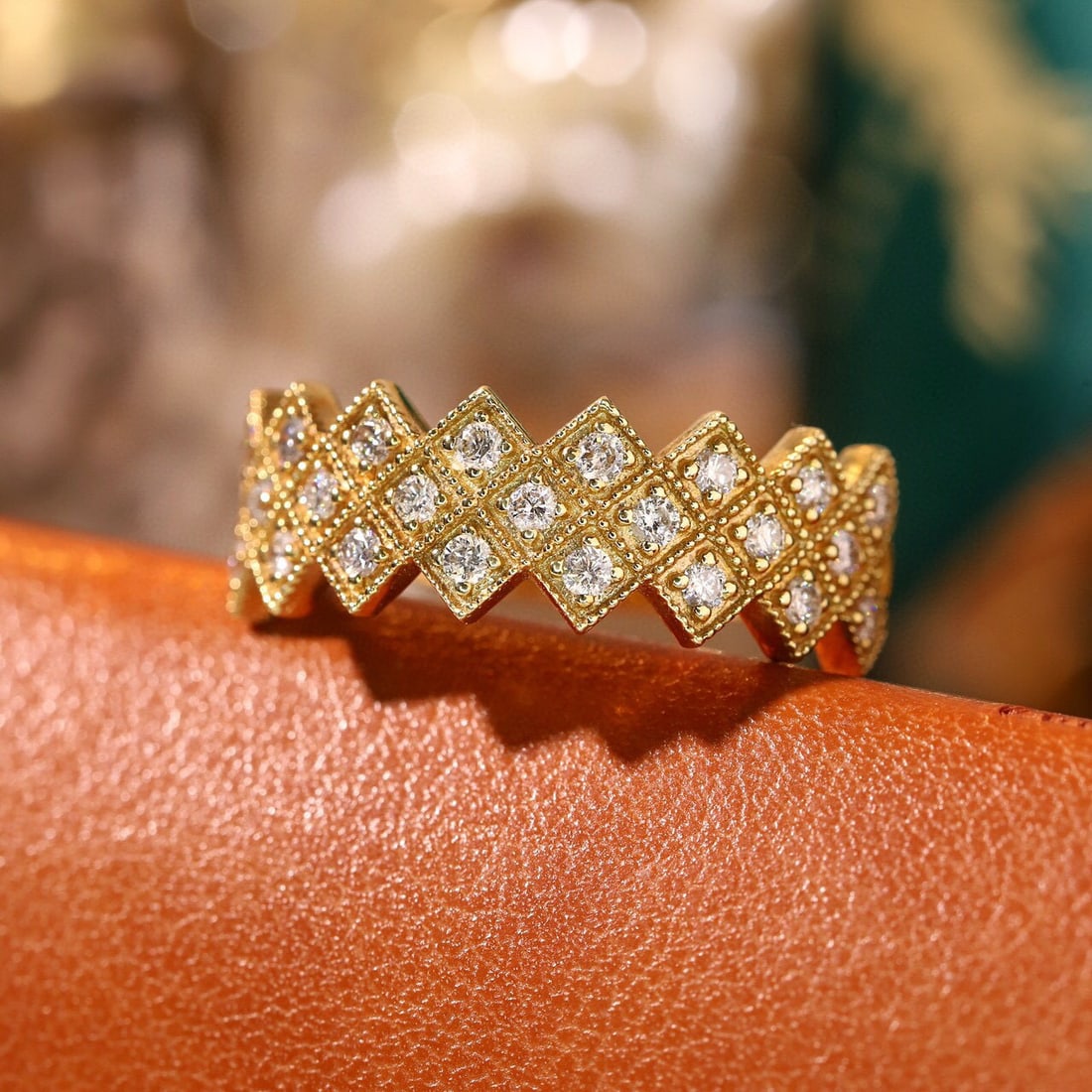 14k Gold 0.42 Ct Natural H Diamond Ring - 3