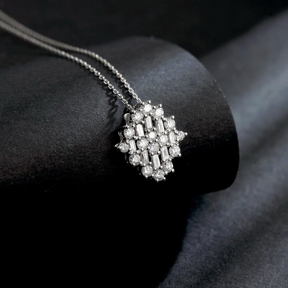 14k Gold 0.63 Ctw Natural H Diamond Pendant( Without Chain ) - 3