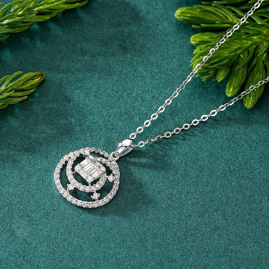 14k Gold 0.38 Ctw Natural H Diamond Pendant( Without Chain ) - 2