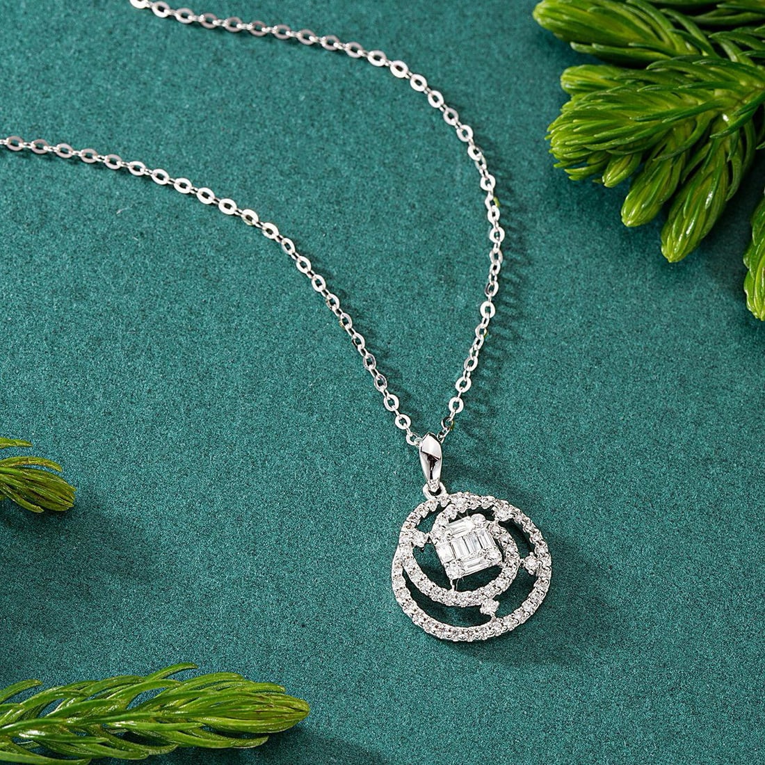 14k Gold 0.38 Ctw Natural H Diamond Pendant( Without Chain ) - 3