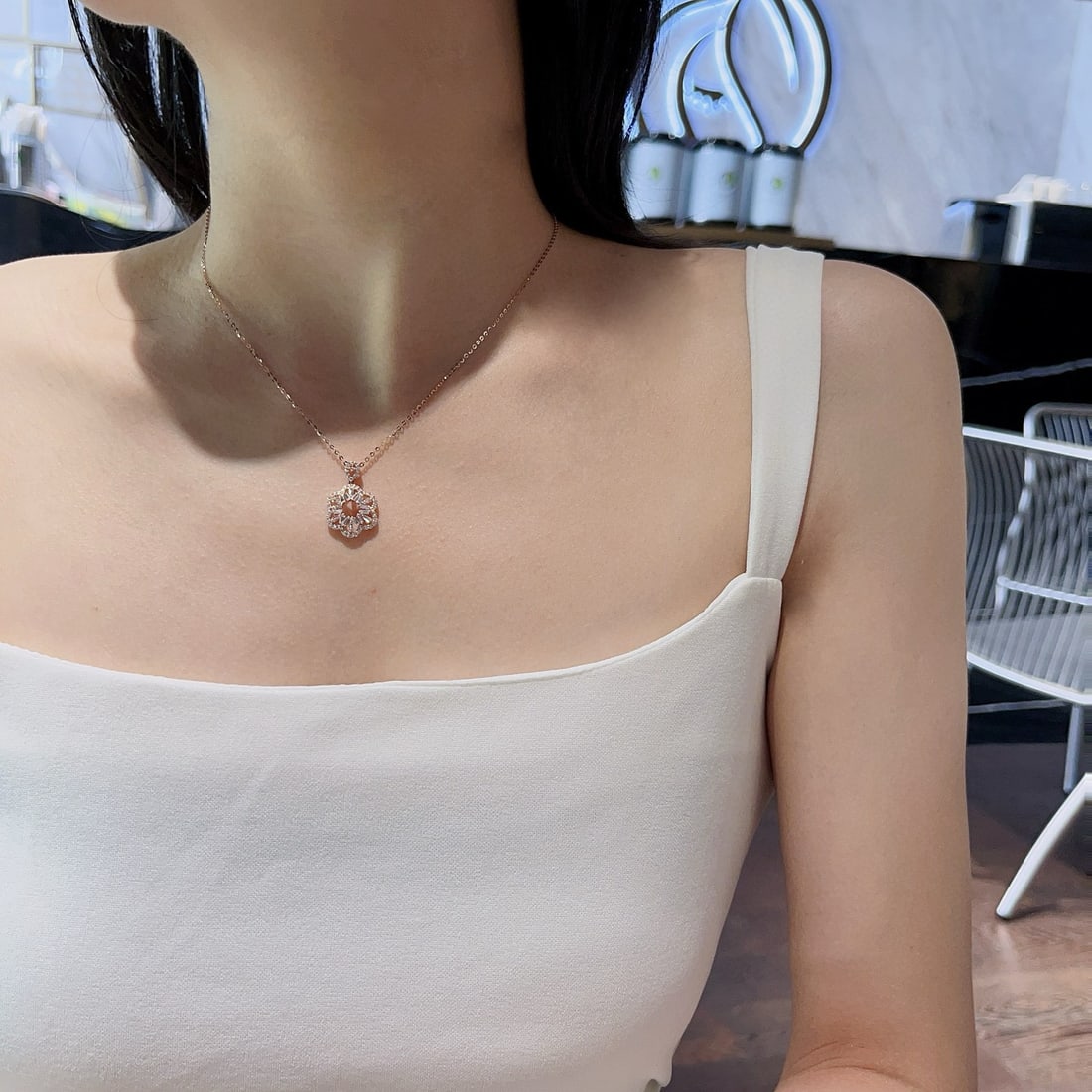 14k Gold 0.64 Ctw Natural H Diamond Pendant( Without Chain ) - 6