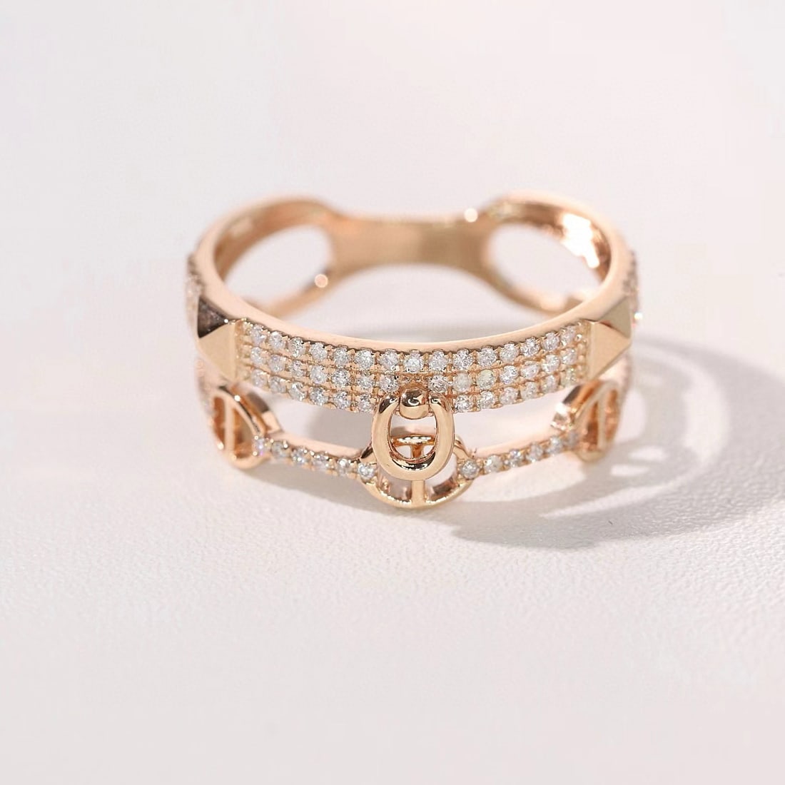 14k Gold 0.4 Ct Natural H Diamond Ring - 2