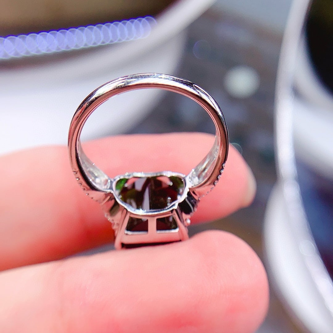 14k Gold 6.19 Ctw Natural Tourmaline & Diamond Ring - 6