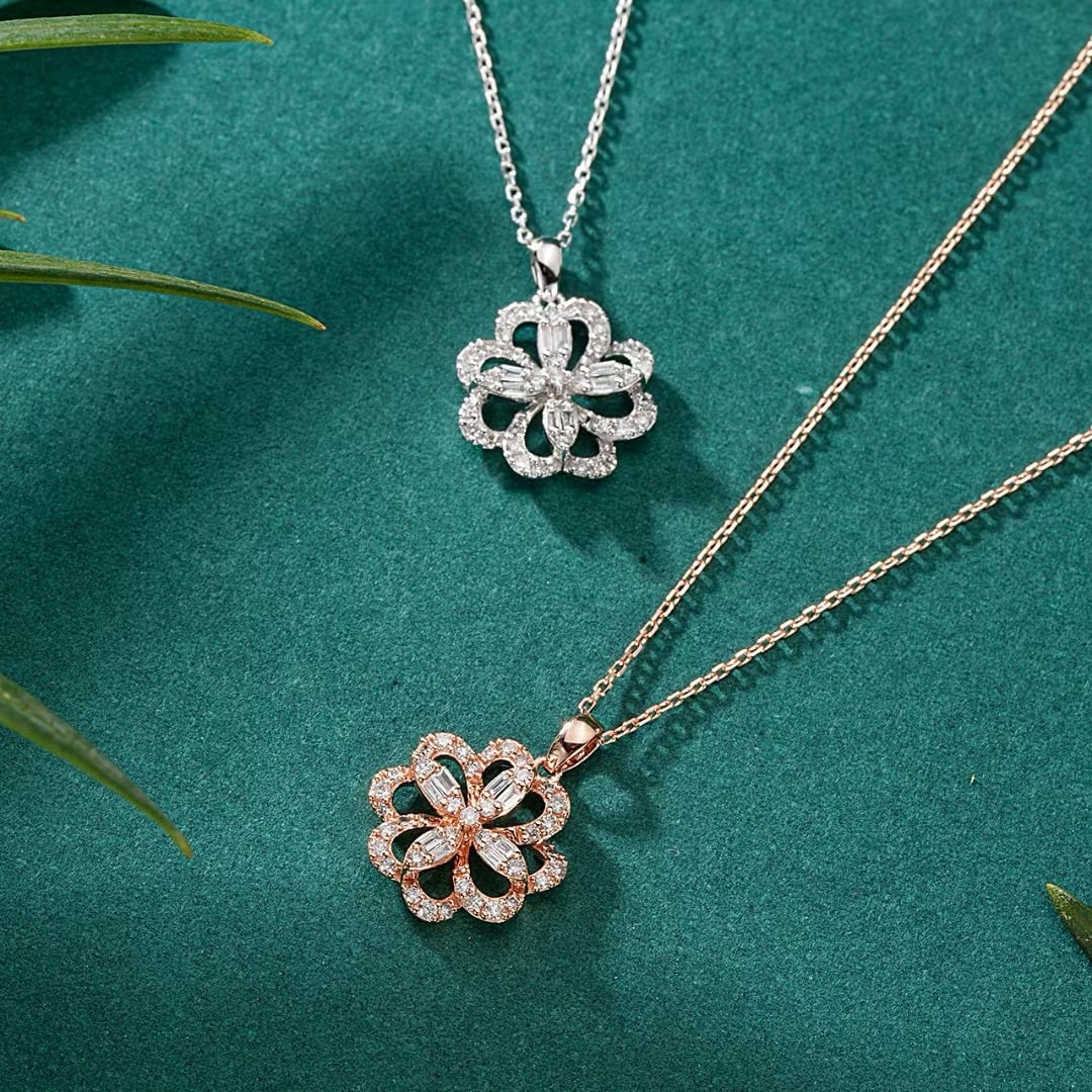 14k Gold 0.24 Ctw Natural H Diamond Pendant( Without Chain ) - 4