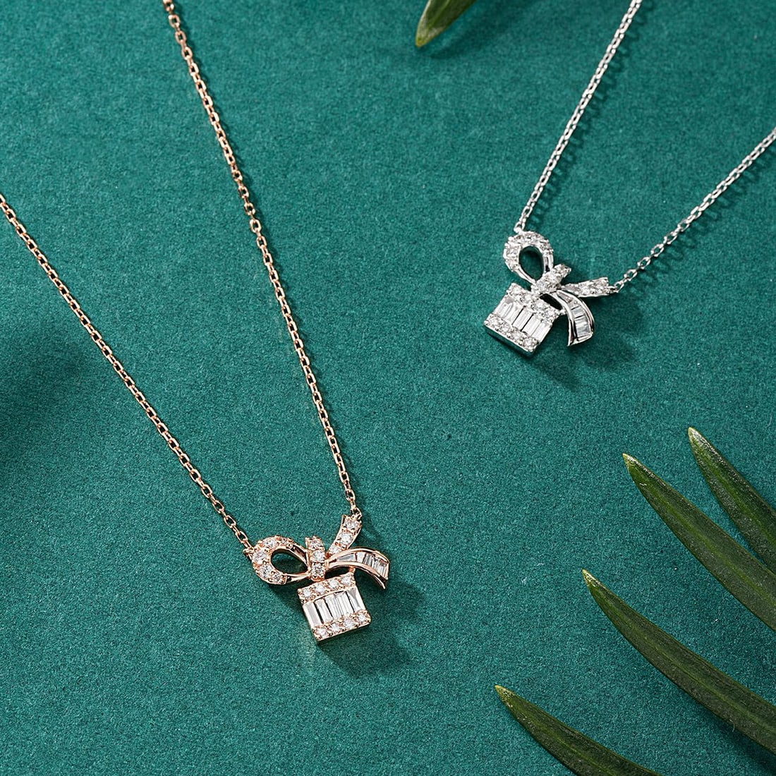 14k Gold 0.25 Ctw Natural H Diamond Necklace - 4