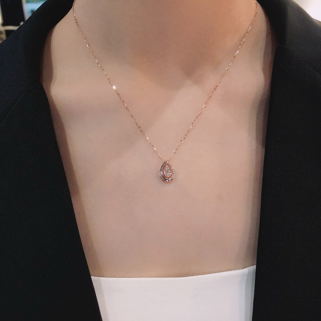 14k Gold 0.26 Ctw Natural H Diamond Pendant( Without Chain ) - 6