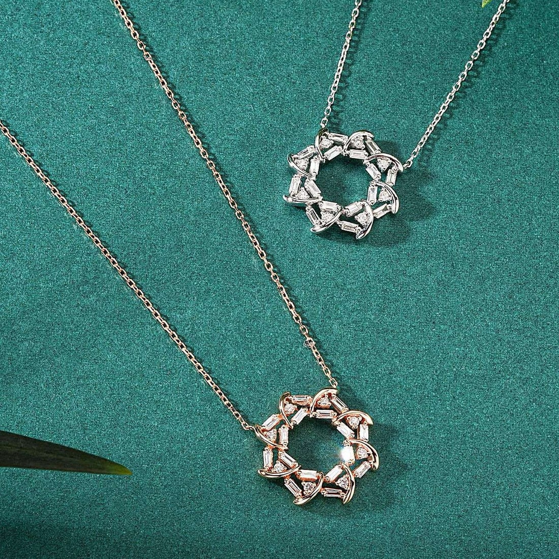 14k Gold 0.35 Ctw Natural H Diamond Necklace - 4