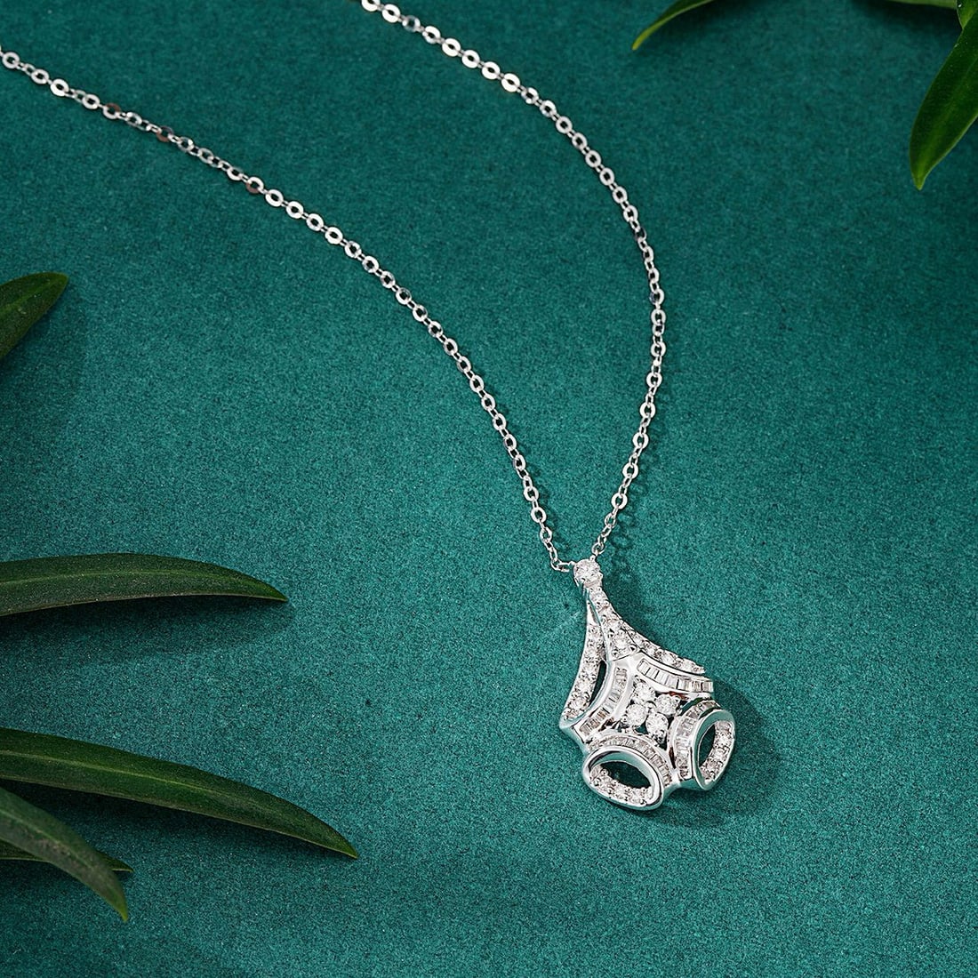 14k Gold 0.42 Ctw Natural H Diamond Necklace - 2