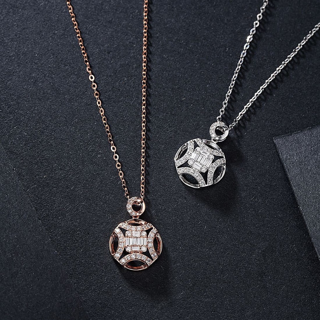 14k Gold 0.30 Ctw Natural H Diamond Pendant( Without Chain ) - 3